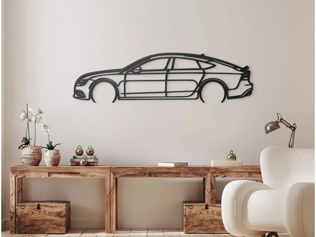 drevko Nálepka na stenu Audi A7 Sportsback Rozmer obrazu: 24 x 86 cm, Farba dekorácie: Čierna
