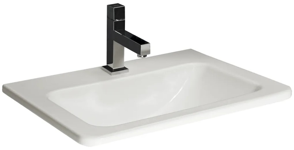 Zápustné umývadlo Jika Cubito 55x41 cm otvor pre batériu uprostred H8174220001041
