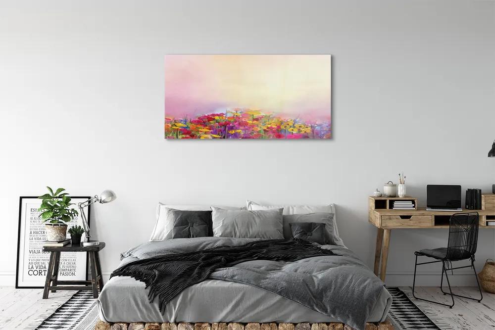Obraz plexi Obrázok kvety neba 125x50 cm
