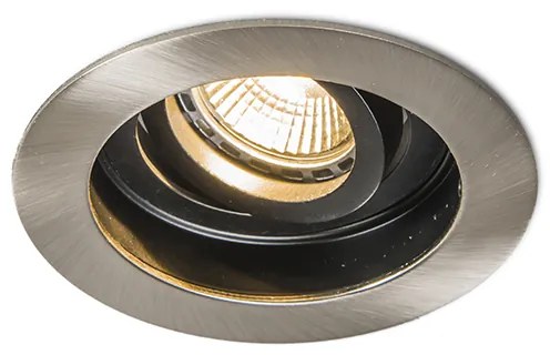 Inteligentné moderné zapustené bodové svietidlo oceľové s čiernou farbou vrátane WiFi GU10 - Rondoo