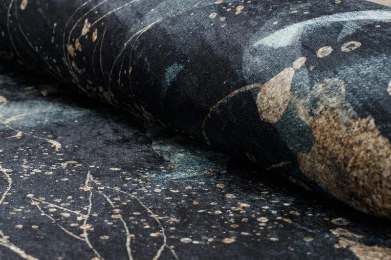 Dywany Łuszczów, Kusový koberec ANDRE Leaves 1336, 160x220, modrá, chodba / predsieň