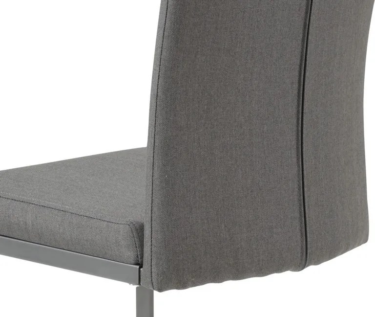 Jedálenská stolička Amber, šedá látka / ekokoža