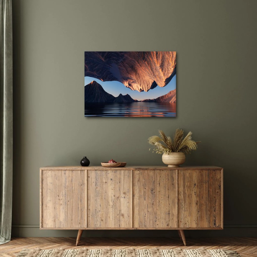 Obraz - 3D útesy (70x50 cm)