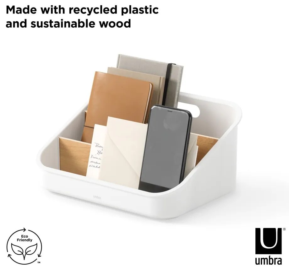 Biely plastový kúpeľňový organizér na kozmetiku Bellwood - Umbra