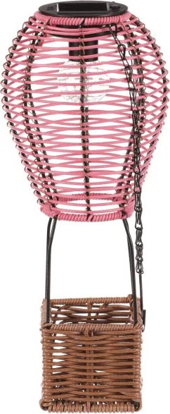 Solárny lampáš balón s LED osvetlením PLA113 PINK-S