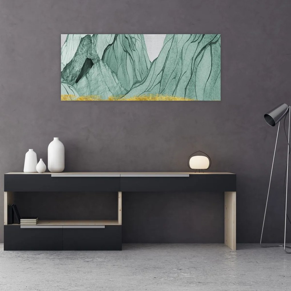 Obraz - Smaragdové hory N⁰1 (120x50 cm)