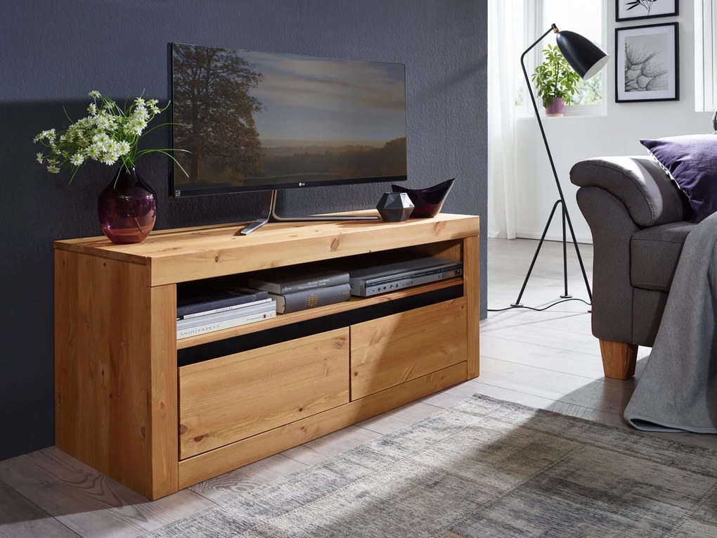 Bighome - ALBURY TV stolík 110x49 cm, borovica, prírodná