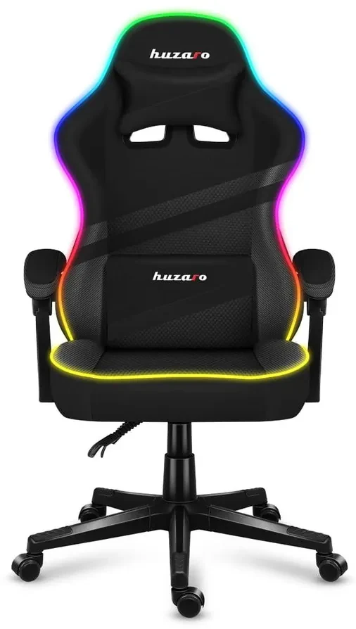 Huzaro Herné kreslo Force 4.4 s LED osvetlením - černá