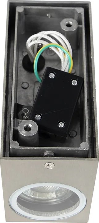 Moderná nástenná lampa hliníková 2-žiarovková IP44 - Baleno