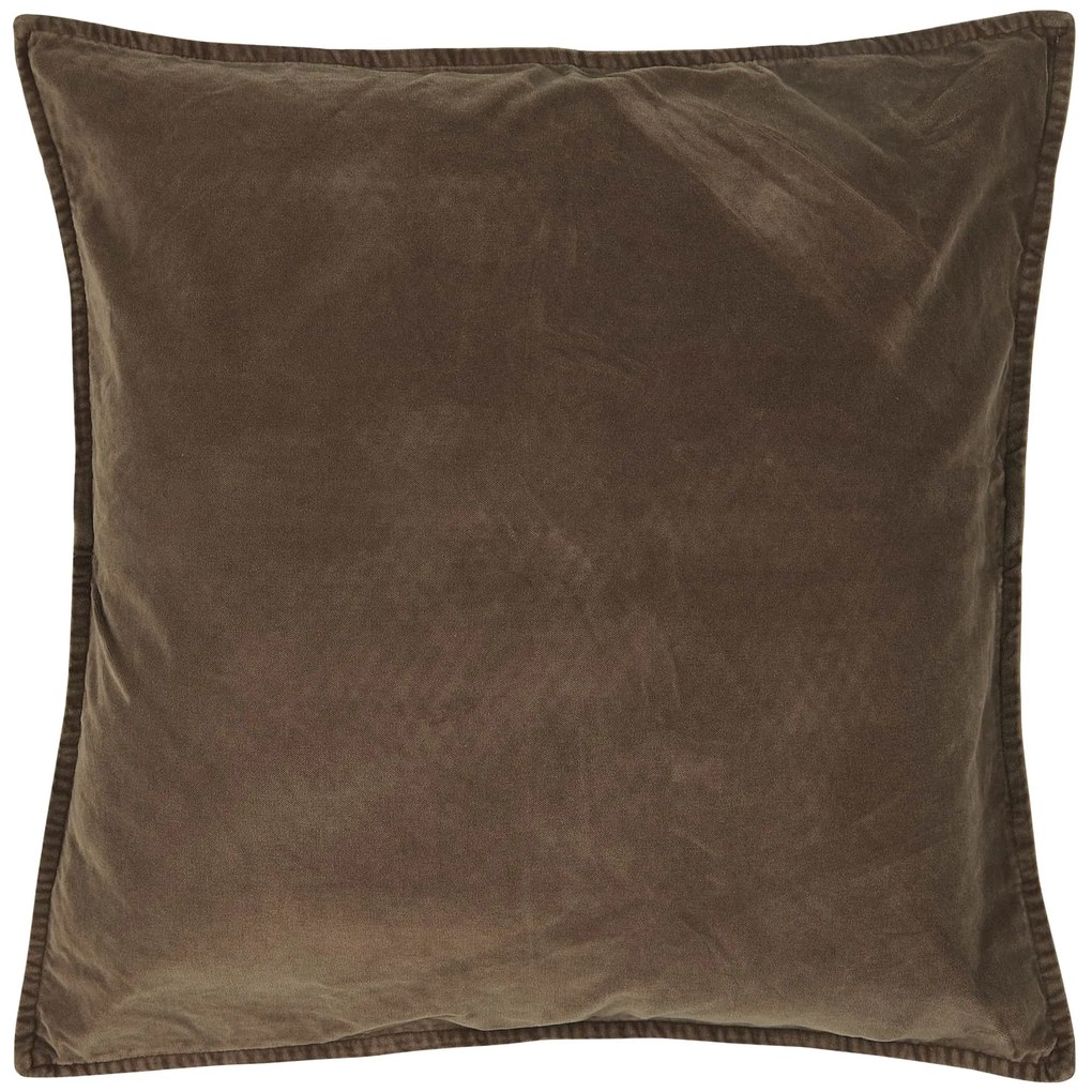 Ib Laursen Zamatový poťah na vankúš Chocolate 52 × 52 cm