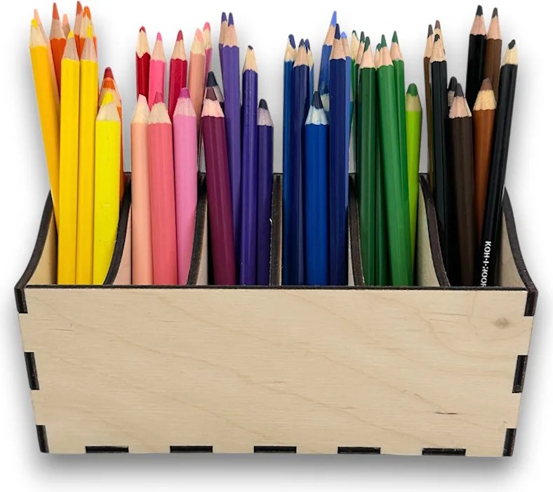 usporadejto.cz Pastelkovník L VASKY, 20 x 8 x 10 cm, s označením farieb