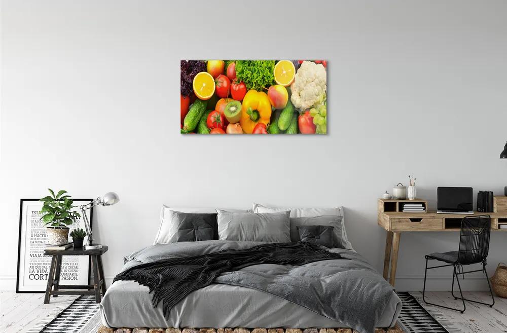 Obraz plexi Karfiol uhorka kiwi 100x50 cm