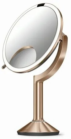 Simplehuman Kozmetické LED zrkadlo Sensor TRIO, zväčšenie 1x/5x/10, rose gold