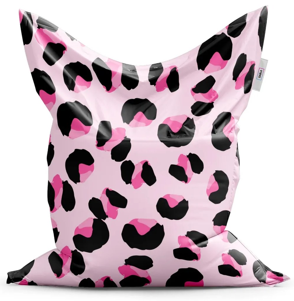 Sablio Sedací vak Ružový gepard - 200x140 cm