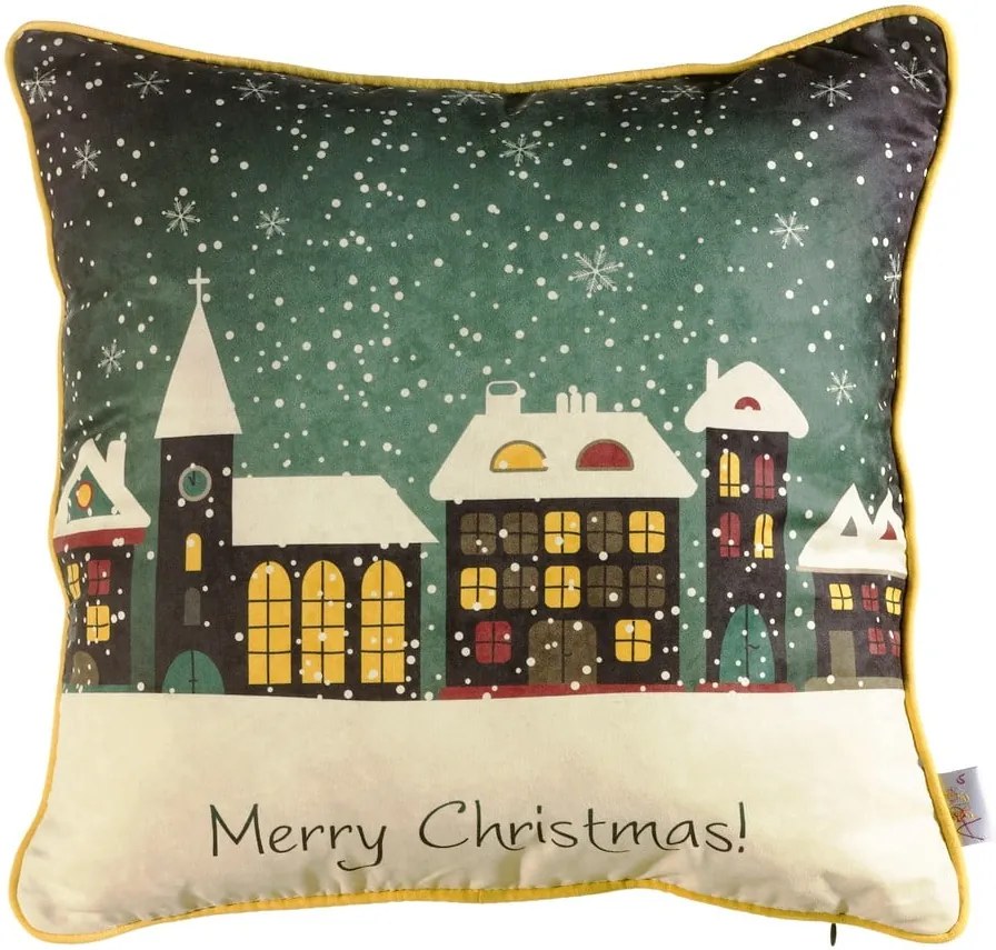 Vianočná obliečka na vankúš Mike & Co. NEW YORK Comfort Snowy, 43 × 43 cm