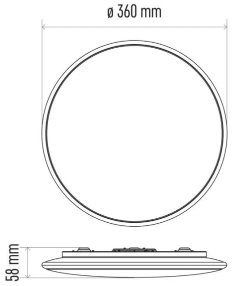 LED Stmievateľné stropné svietidlo LED/24W/230V + DO okrúhly 2700K-6500K