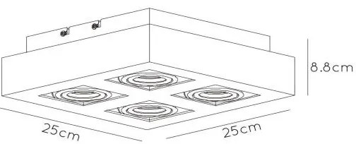 Lucide 09119/21/30 - LED Bodové svietidlo XIRAX 4xGU10/5W/230V biela