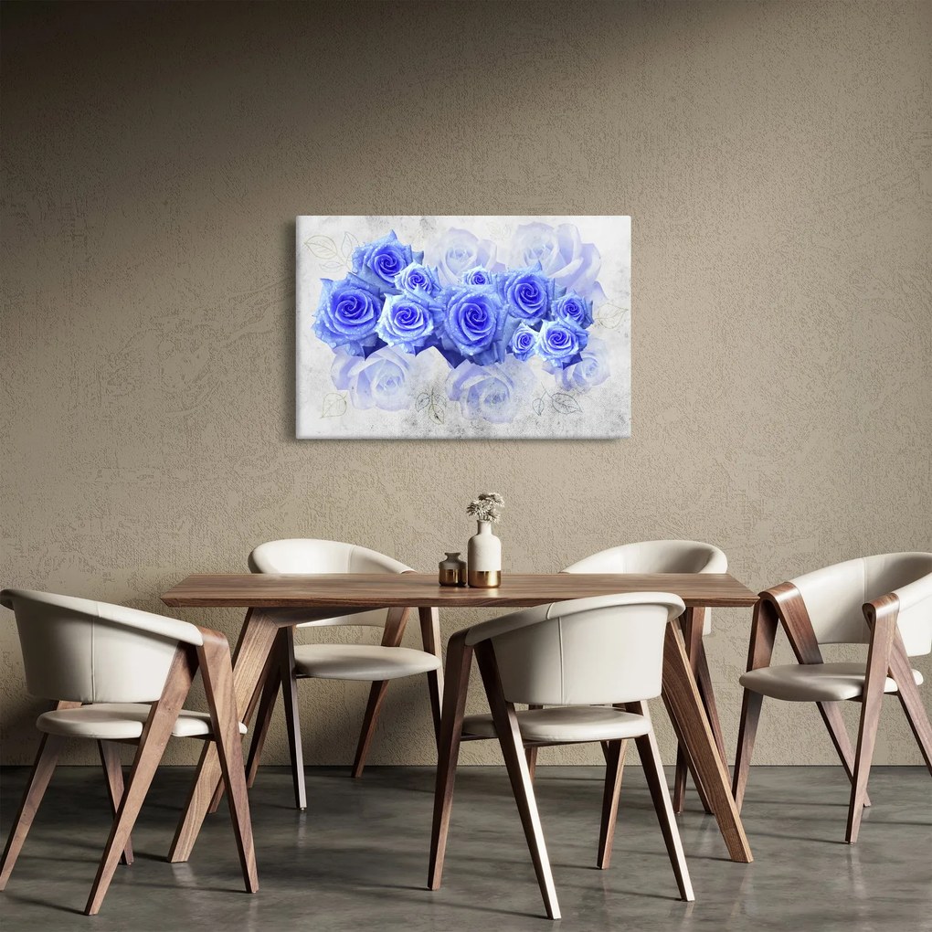 Obraz - Modré ruže (90x60 cm)