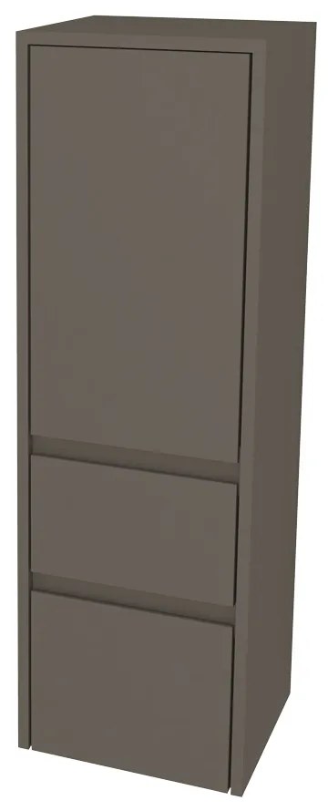 Mereo, Mereo Opto kúpeľňová skrinka vysoká 125 cm, pravé otváranie, Multidecor, Lávovo sivá, MER-CN995PLAS1