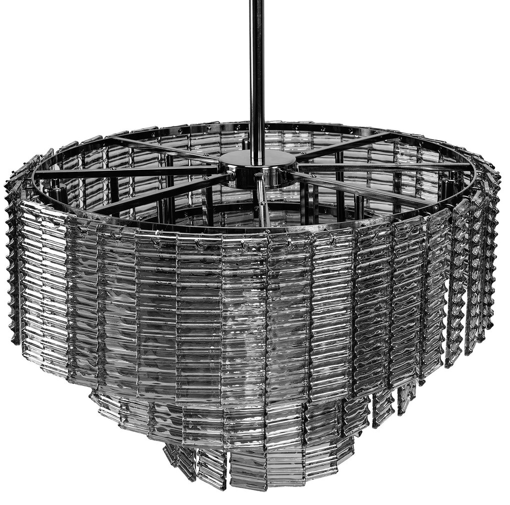 Toolight Toolight, závesné stropné svietidlo 62cm, 8xE14, APP1678-8CP, šedá, OSW-09313