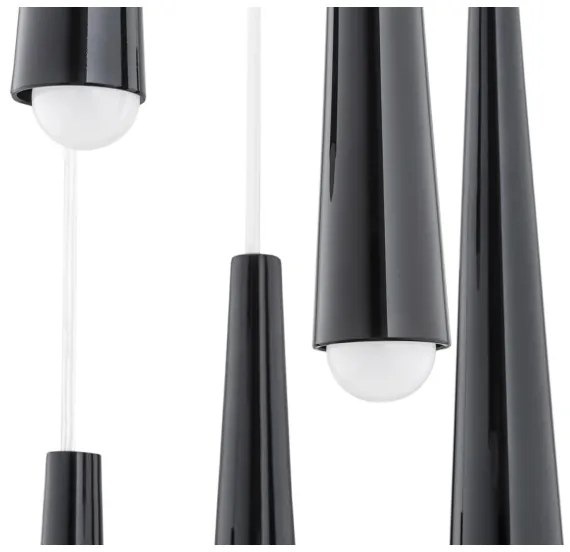 Argon 2103 - Luster na lanku HOLLYWOOD 5xE14/7W/230V čierna