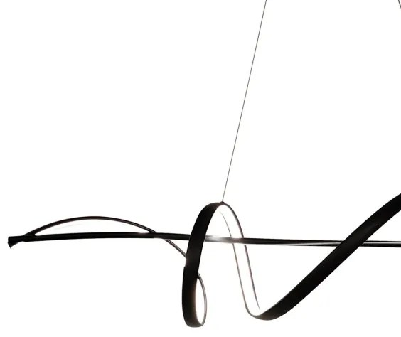 LED Luster na lanku SASH LED/36W/230V čierna