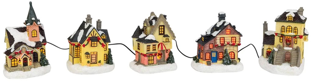 LIVARNO home Vianočné mestečko s osvetlením (5 domčekov) (100339917)