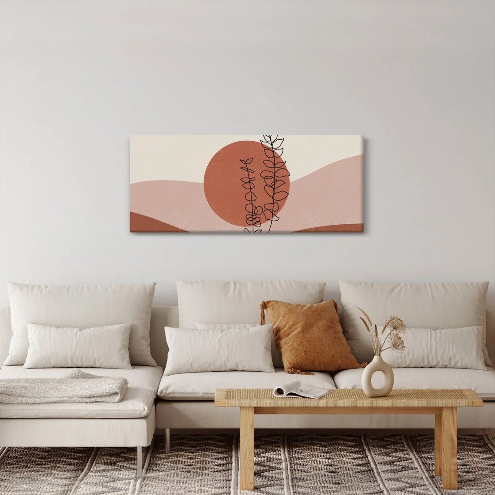 Obraz - Boho listy N⁰1 (120x50 cm)
