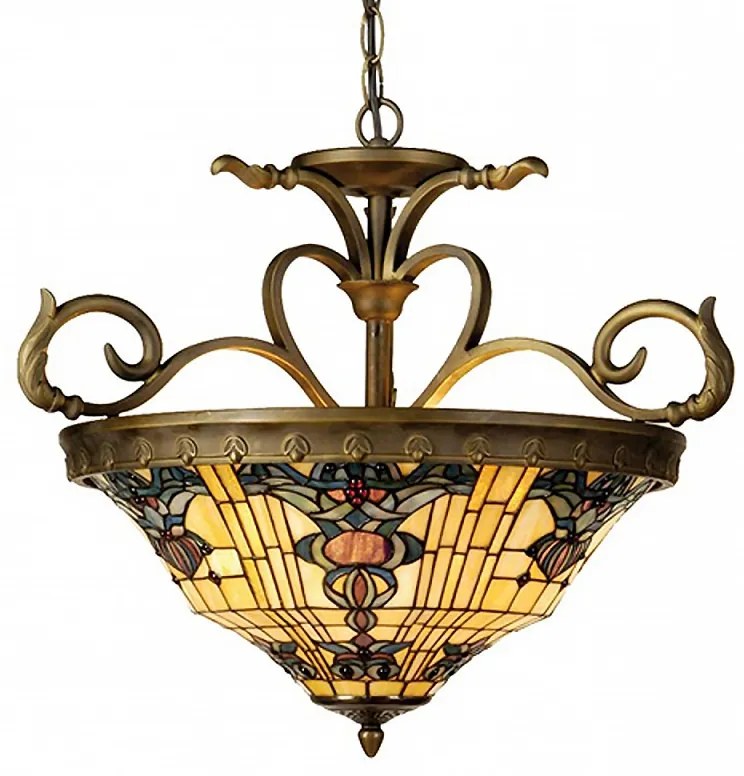 GOLD Tiffany luster do obývačky Ø56