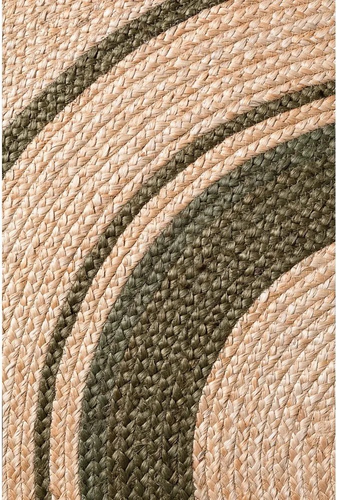 Obojstranný/ručne tkaný jutový okrúhly koberec v prírodnej farbe ø 150 cm Basil – Hanse Home