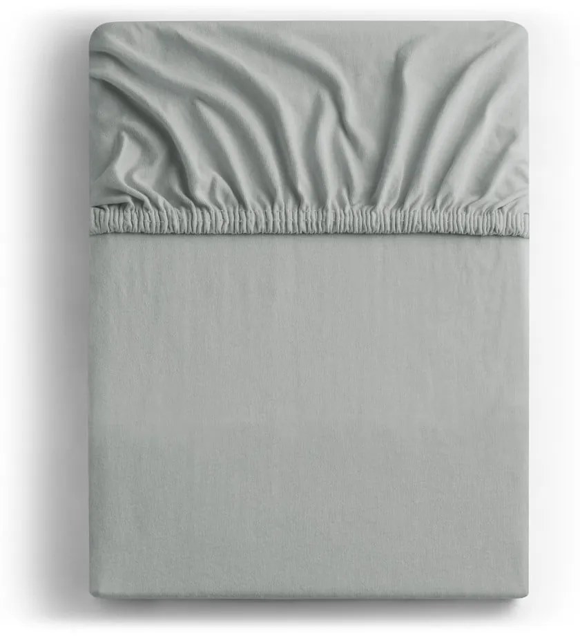 Svetlosivá napínacia džersejová plachta 180x200 cm Amber – Restilo