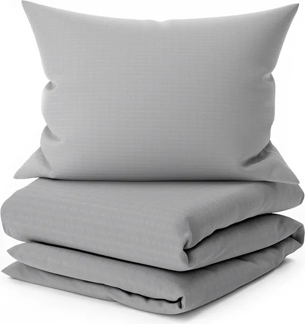 Krepové obliečky STANDO sivé hotelová kapsa Rozmer obliečky: 70 x 90 cm | 140 x 200 cm