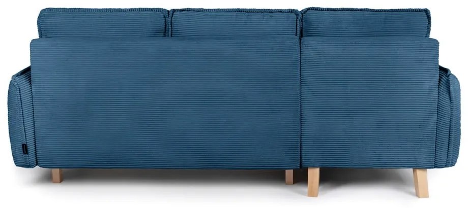 Variabilná modrá menčestrová rozkladacia rohová pohovka Tori – Bonami Selection