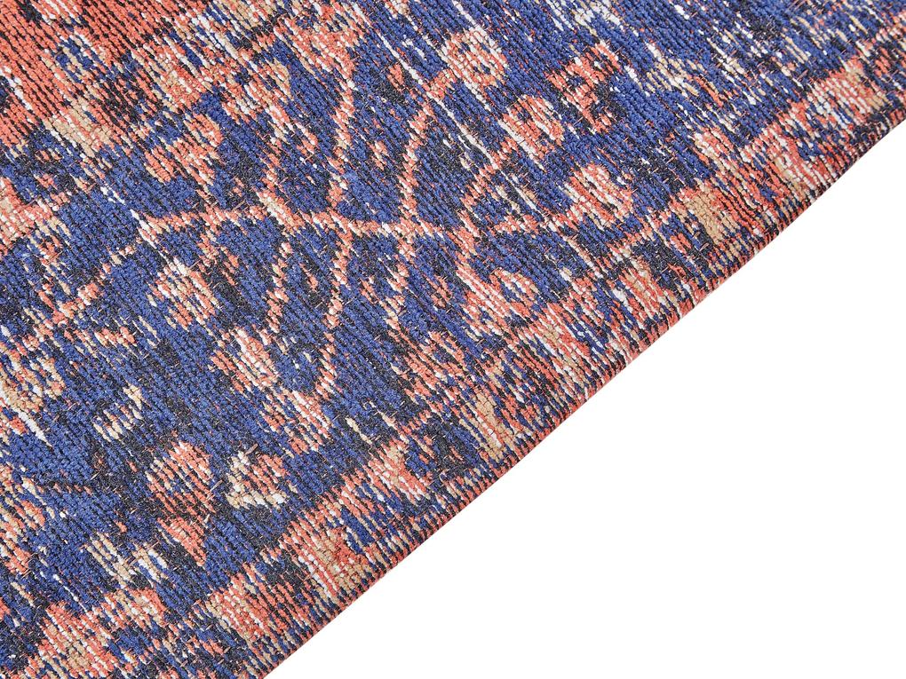 Bavlnený koberec 200 x 300 cm červená/modrá KURIN Beliani