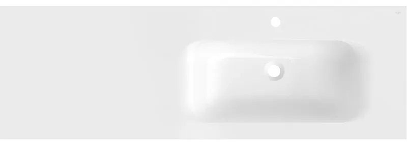 Mexen Vela, umývadlo na zapustenie 141 x 46,5 cm, pravé, biela lesklá, 25231400P