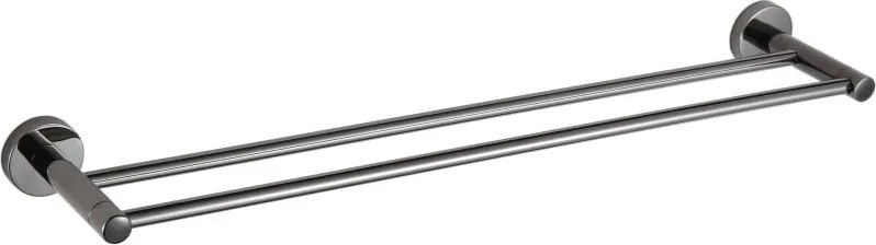 Mexen Remo, dvojitý vešiak na uteráky, čierny chróm, 7050725-73
