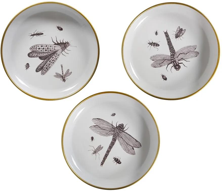 Sada 3 dekoratívnych tanierov WOOOD Insect