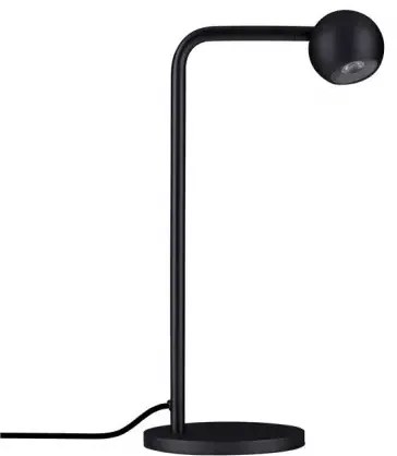 LED čierna stolná lampa Sfera