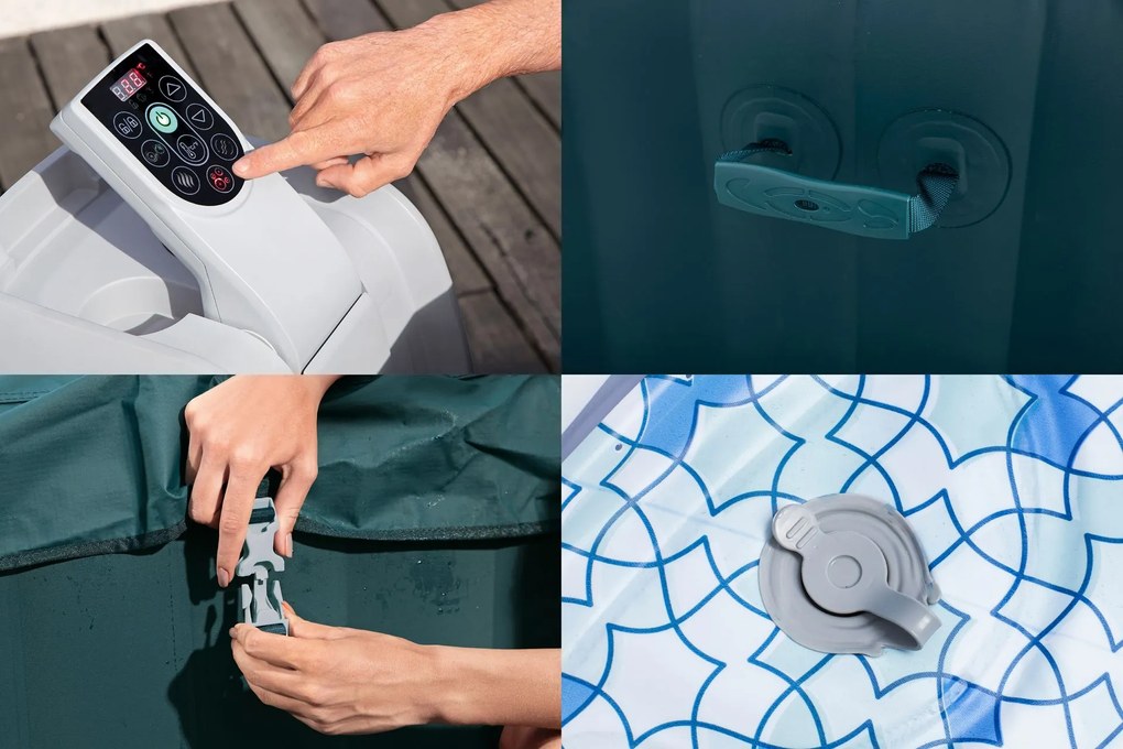 BESTWAY Lay-Z-Spa Ibiza AirJet Vírivka, 180 x 180 x 66 cm, 4 osoby 6002U