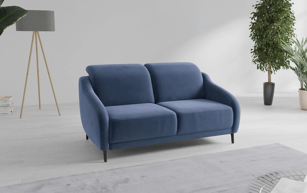 XXXLutz TROJMIESTNA POHOVKA, textil, modrá Sit & More - Sedačky - 000144024170