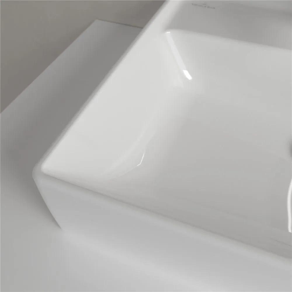 VILLEROY &amp; BOCH Collaro závesné umývadielko s otvorom, s prepadom, spodná strana brúsená, 500 x 400 mm, biela alpská, 43345G01
