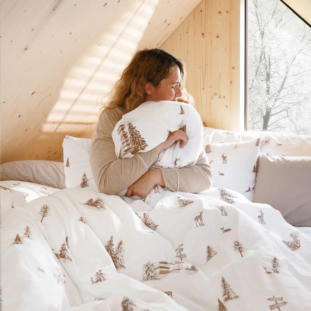 Goldea bavlnené posteľné obliečky - beskydy 240 x 220 a 2ks 70 x 90 cm