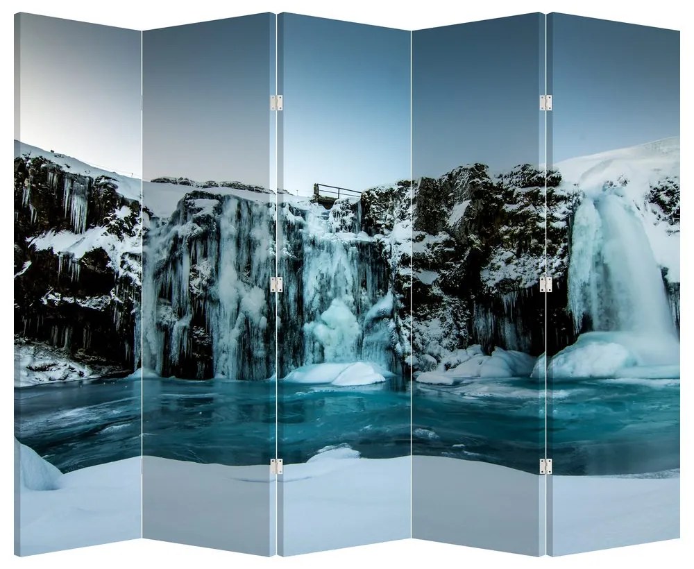 Paraván - Zamrznuté vodopády (210x170 cm)