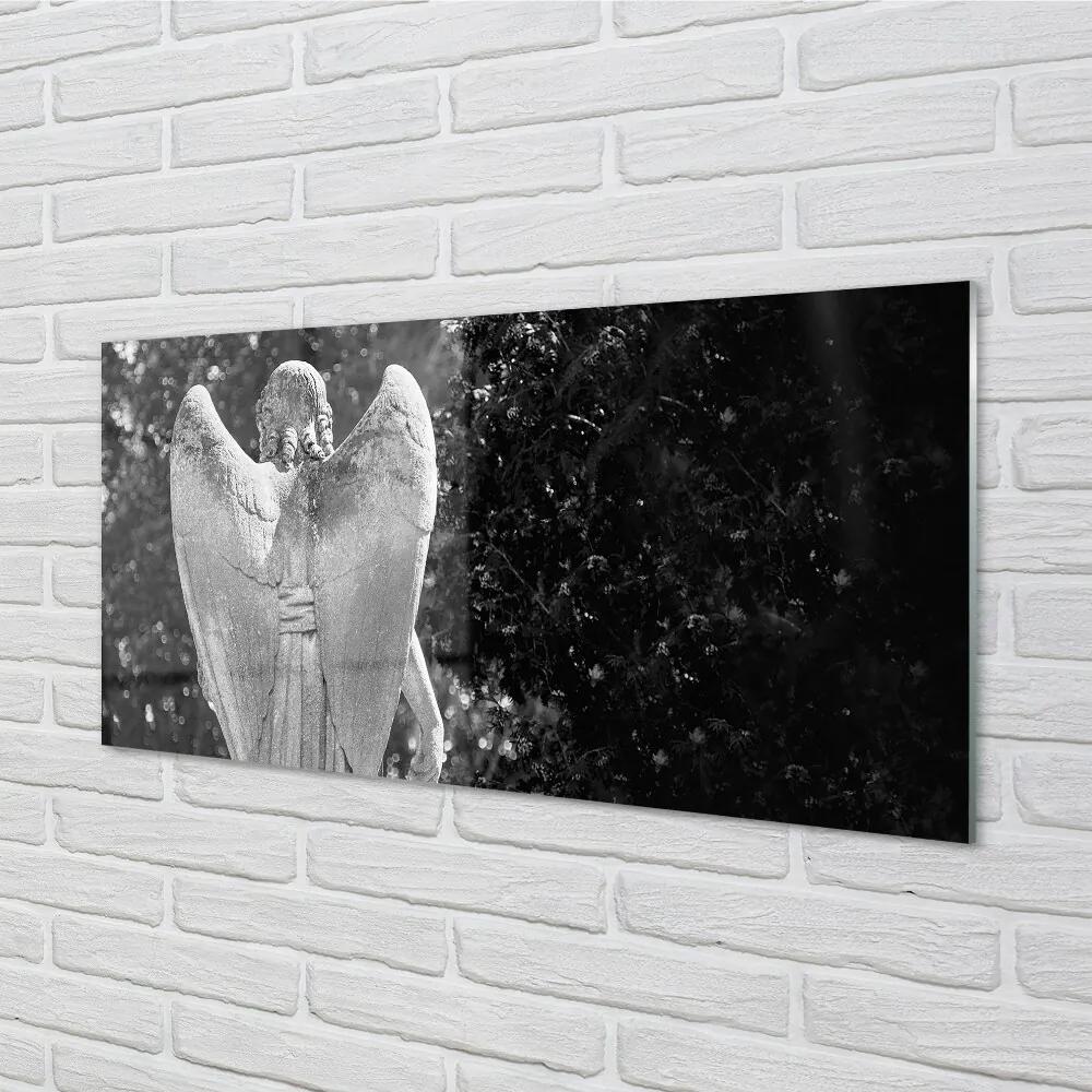 Sklenený obraz Anjel krídla strom 100x50 cm