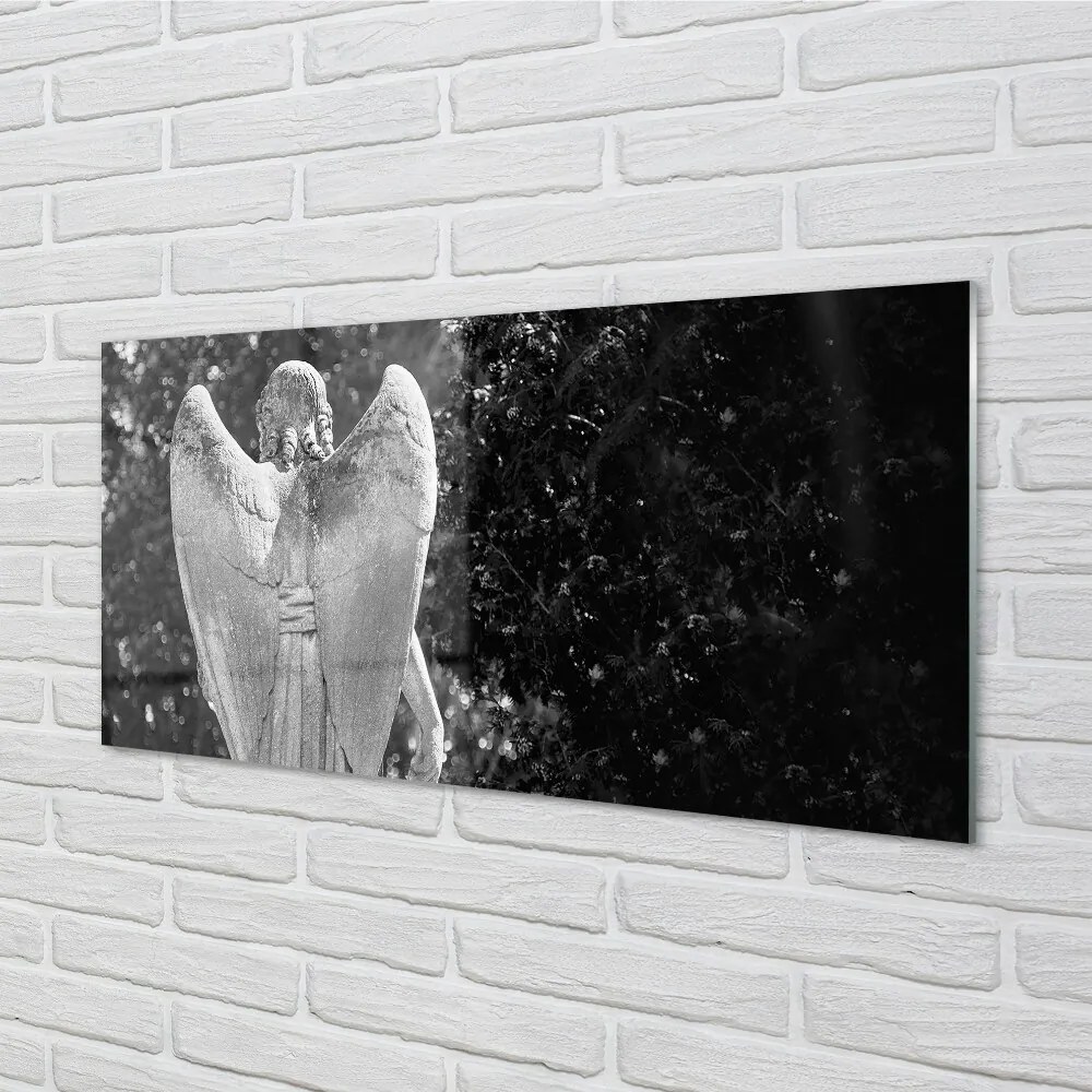 Sklenený obraz Anjel krídla strom 140x70 cm