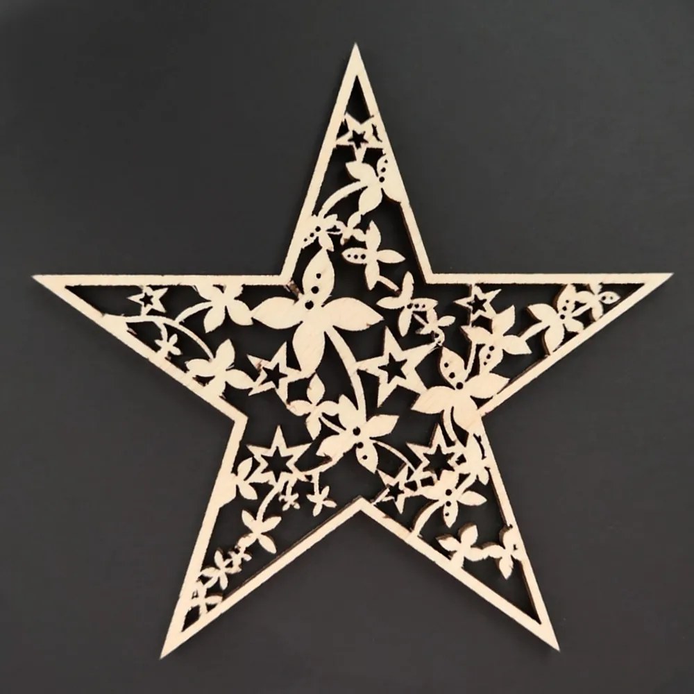 AMADEA Drevená ozdoba hviezda 9 cm