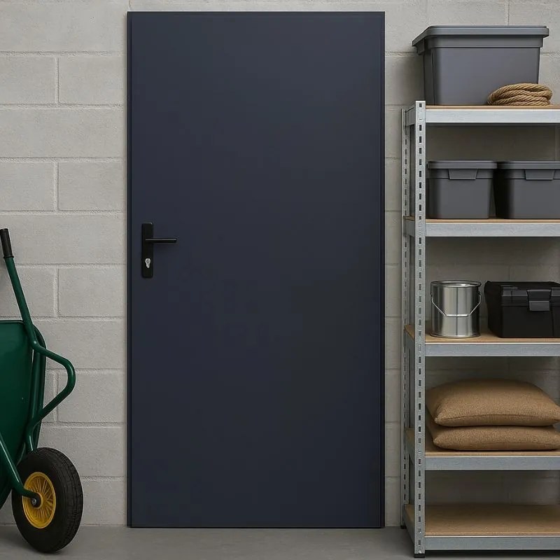 Plechové dvere 90, pravé, antracit