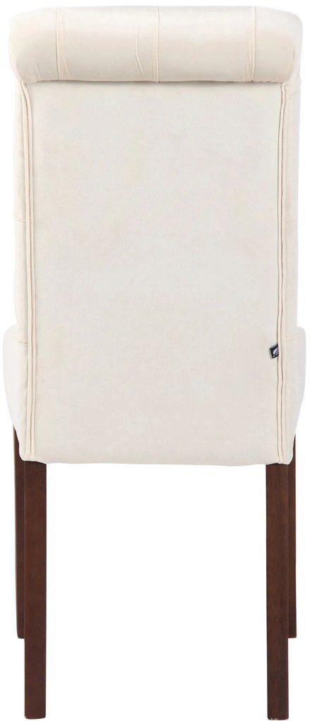 Jedálenská stolička Lisburn - zamat - Krémová