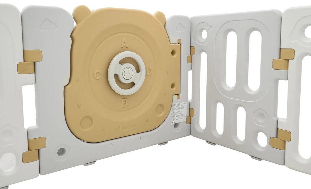 Modulárna ohrádka Hippo modrá pre deti ZOG.SQ-002 Farba: hnedá