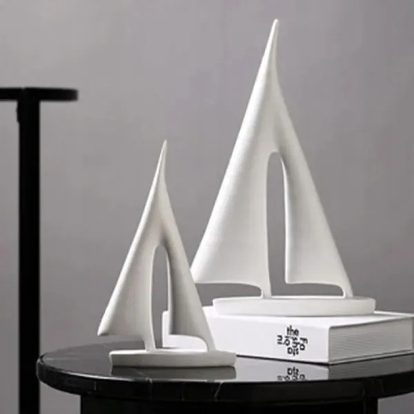 Dekorácia na stôl 28 cm živica/biela